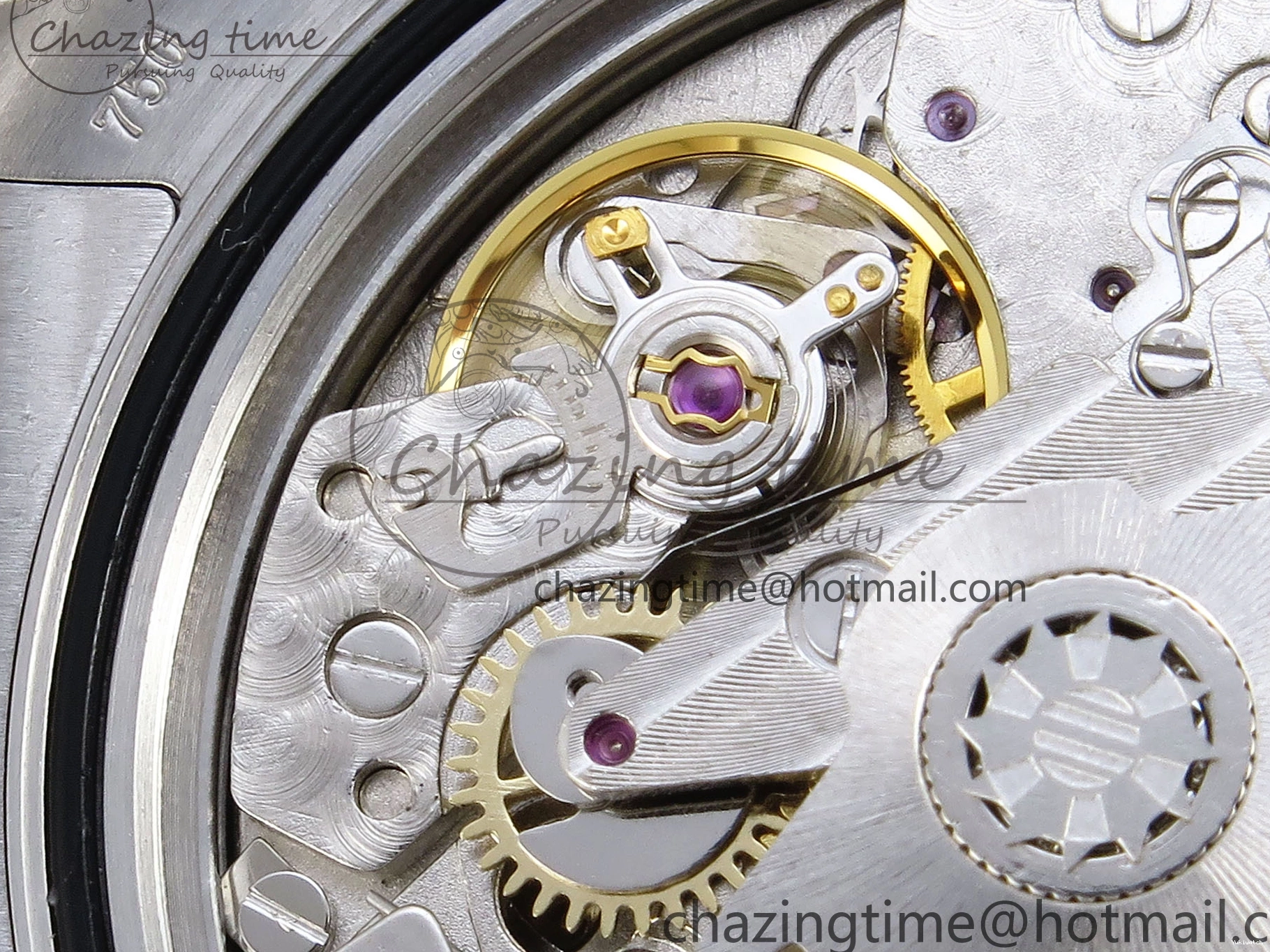 116509 OMF DIAL SS BEST ON A7750 DAYTONA BLUE MOVEMENT) SS STICK BRACELET (SLIM EDITION 1219